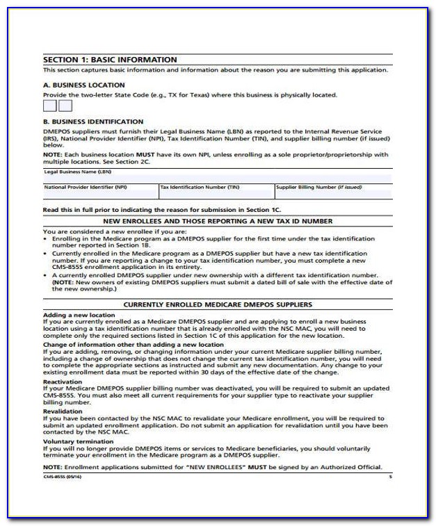 Medicare Enrolment Form 3101
