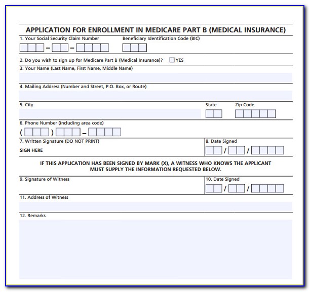 Medicare Part B Forms 2017