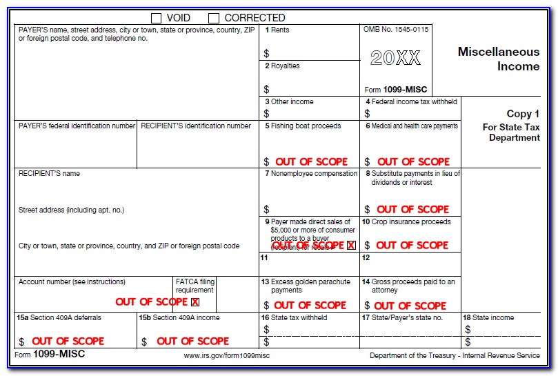 Miscellaneous 1099 Form Independent Contractor