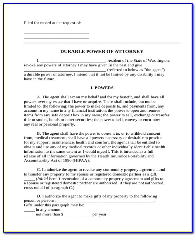 Missouri Durable Power Of Attorney Forms