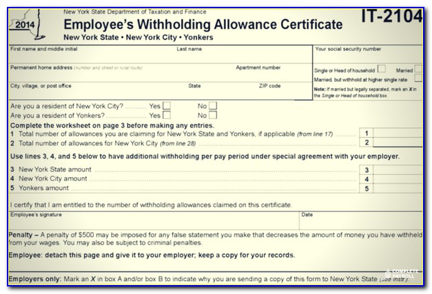 New York State Income Tax Extension Form 2014