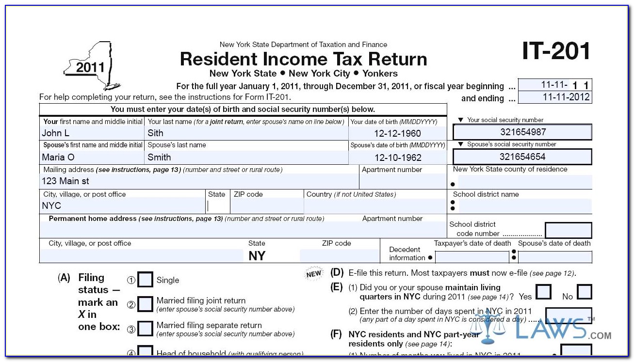 Ny State Tax Form It 2014