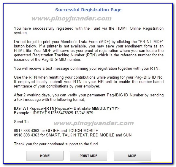Pag Ibig Online Registration Mcif Form