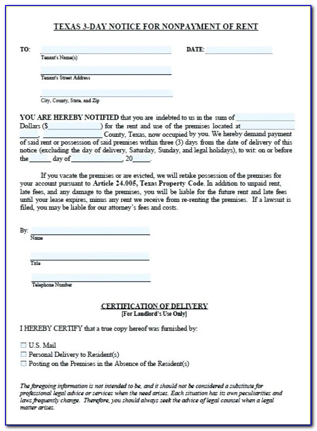 Print Free Eviction Notice Forms