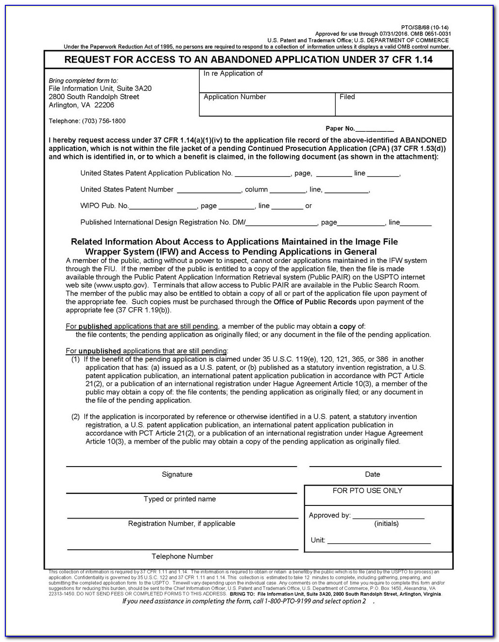 Provisional Patent Application Forms Uspto