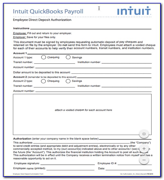 Quickbooks Direct Deposit Form For Vendors