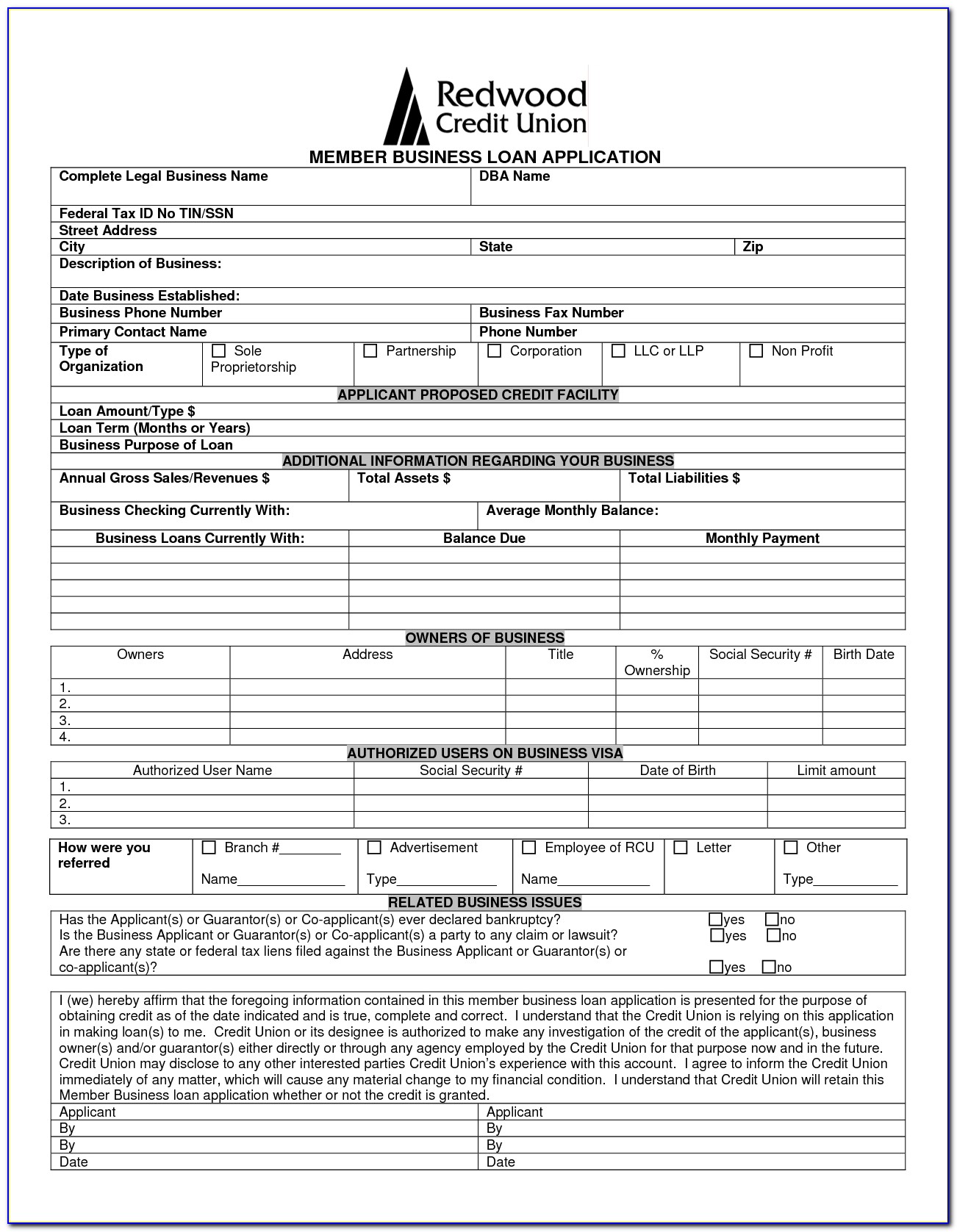 Financing For Small Businesses Template | Free Business Template Throughout Sba Loan Application Form