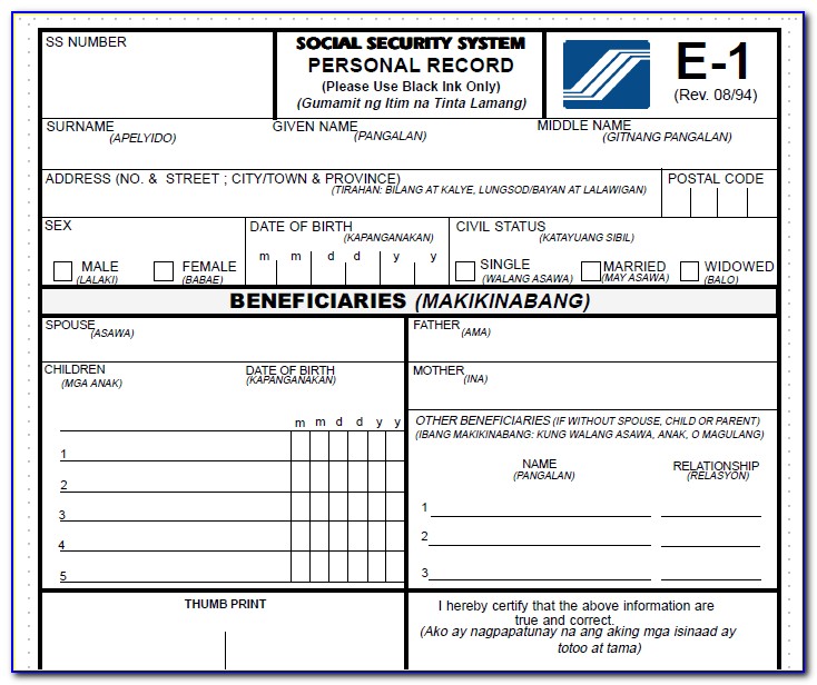 Sss Disability Form 2018