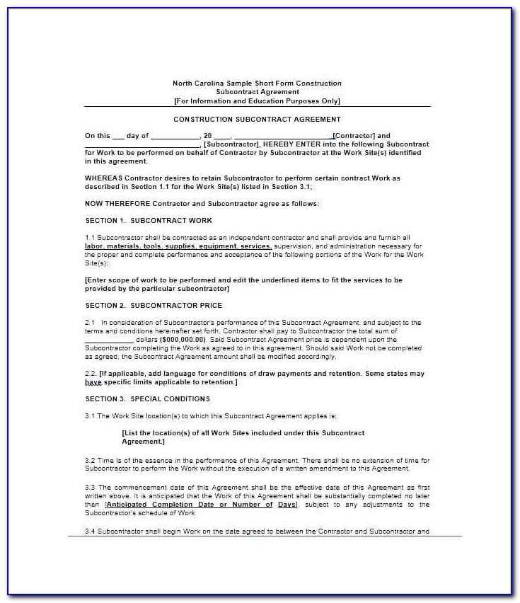Subcontractor Prequalification Form Template Australia