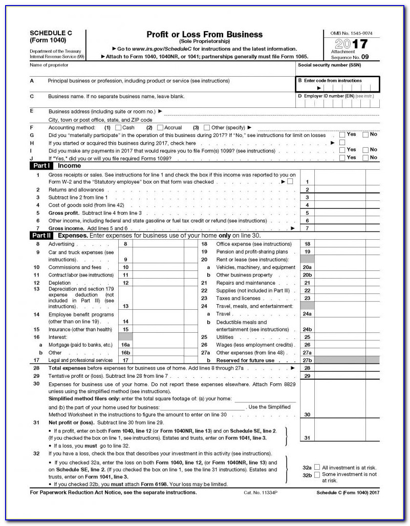 Tax Form 1040 Schedule A