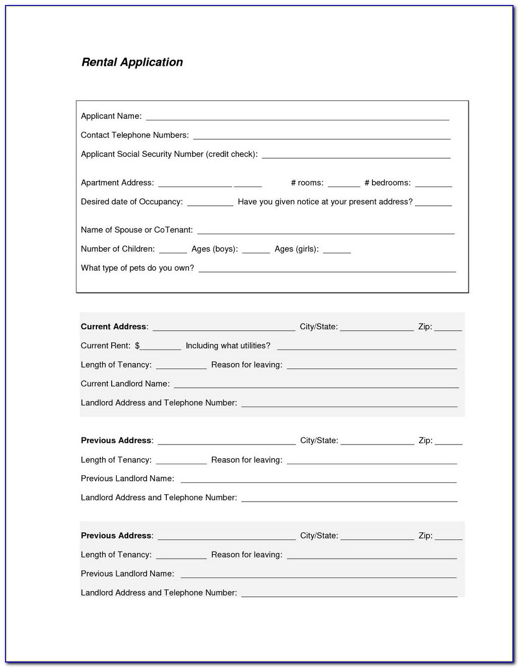 Tenant Background Check Form Ontario