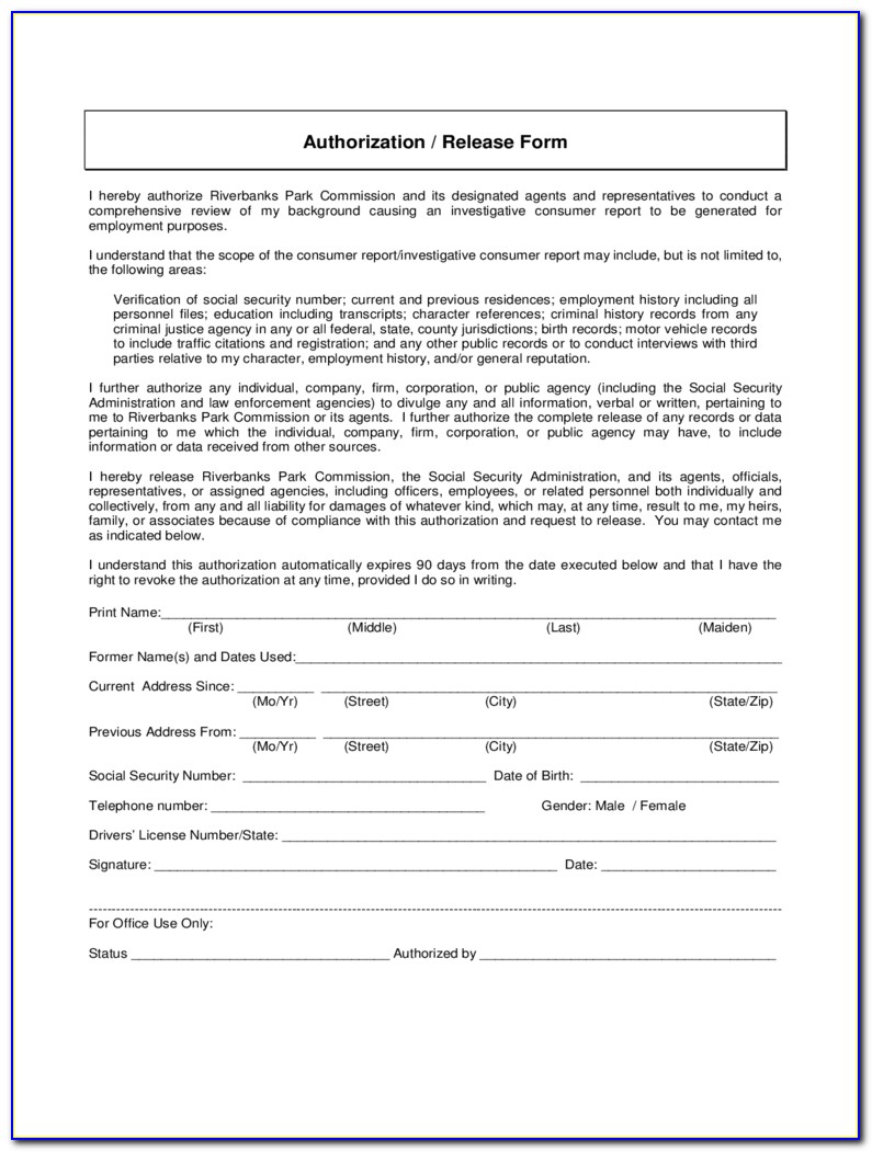 Tenant Background Check Permission Form