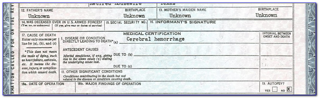 Texas Birth Certificate Formats