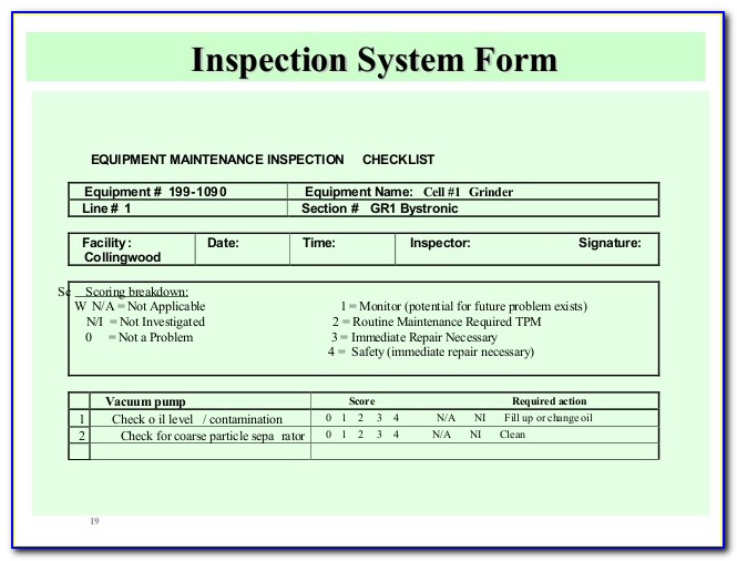 Tractor Trailer Daily Inspection Form