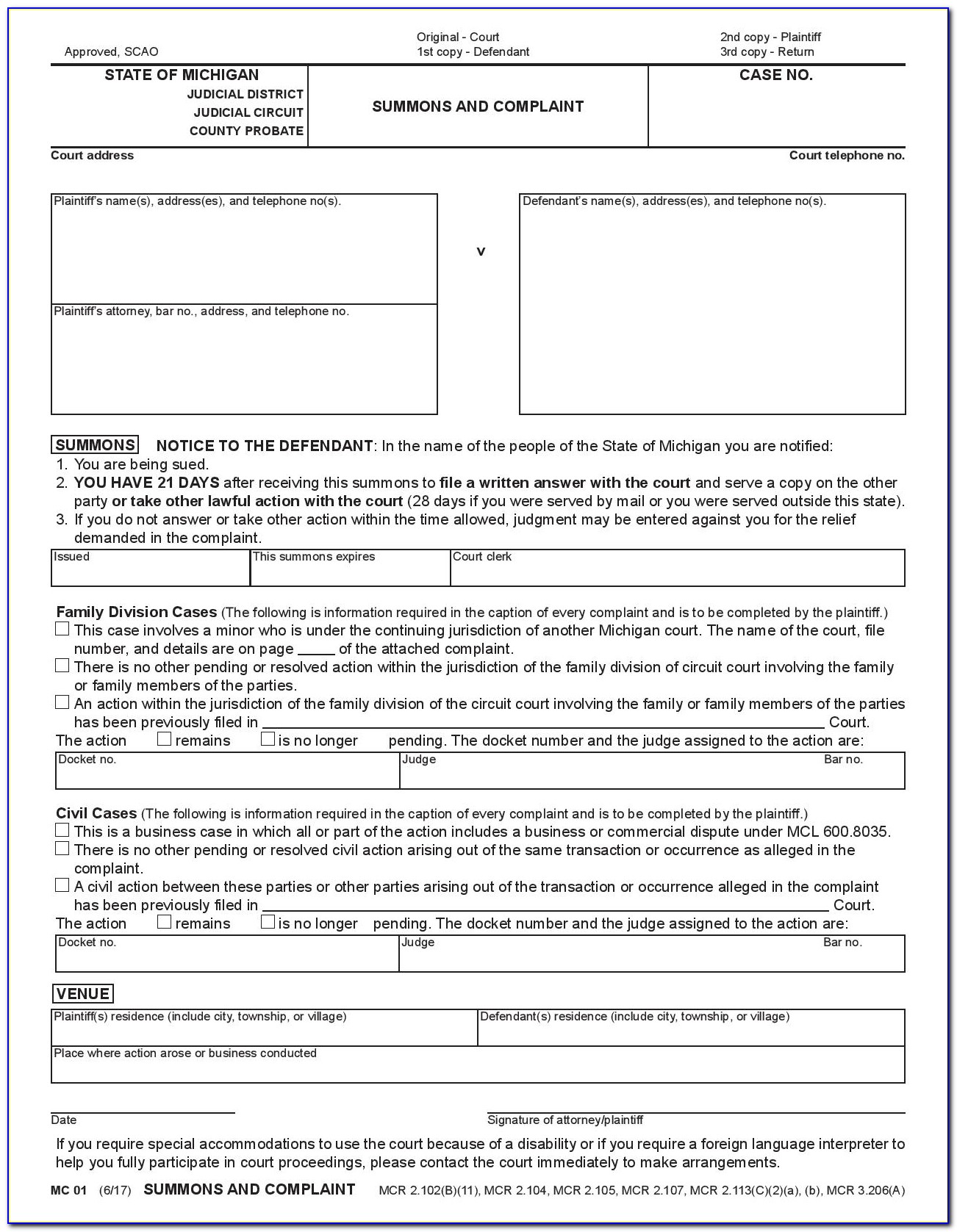 Uncontested Divorce Forms Michigan