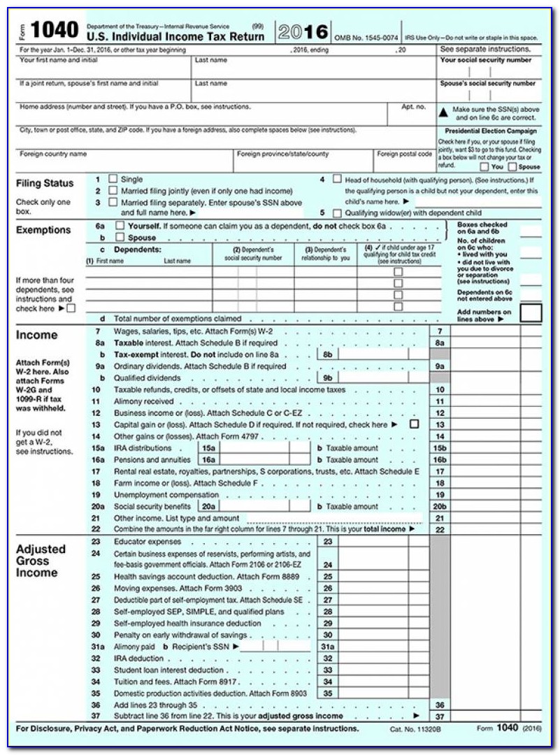 Us Gov Tax Forms 1040ez