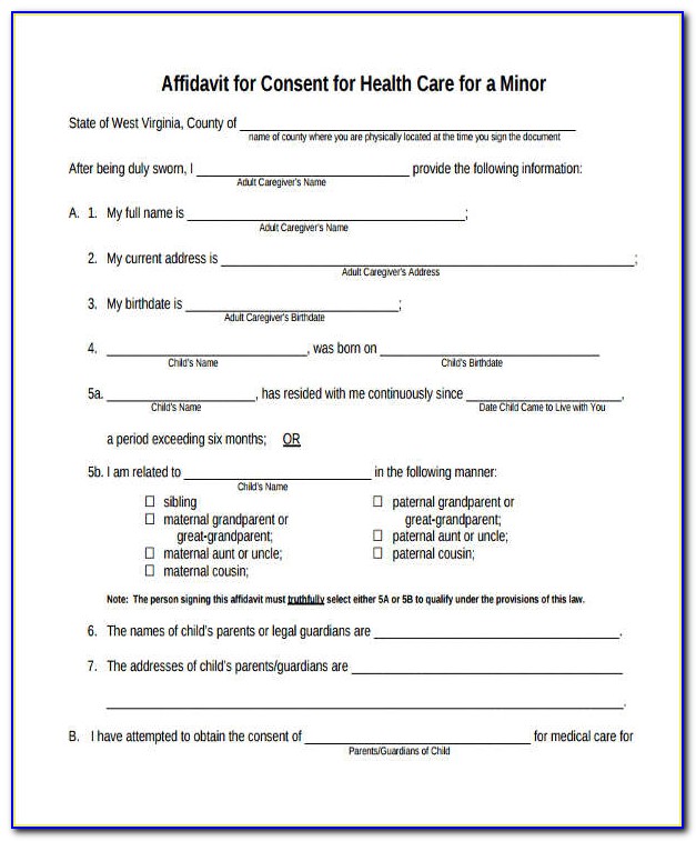 Va Child Care Affidavit Form
