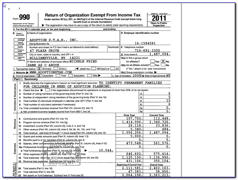 View Form 990 For Nonprofit