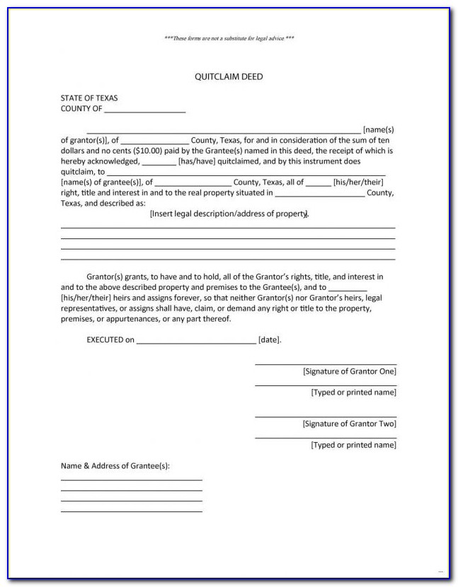 Volusia County Quit Claim Deed Form