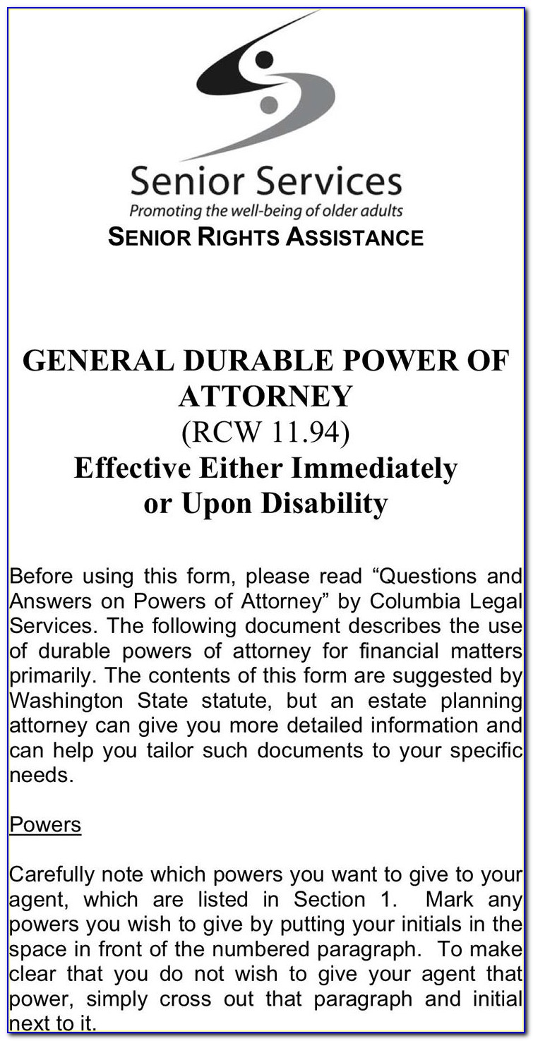 Will And Power Of Attorney Forms Ontario