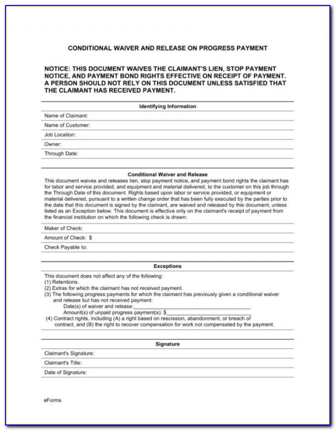 Wisconsin Construction Lien Waiver Forms