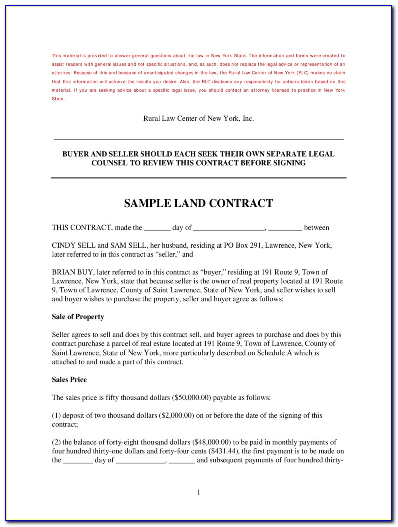 Wisconsin Land Contract Form 2018