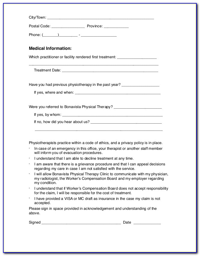 Workers Compensation Intake Form