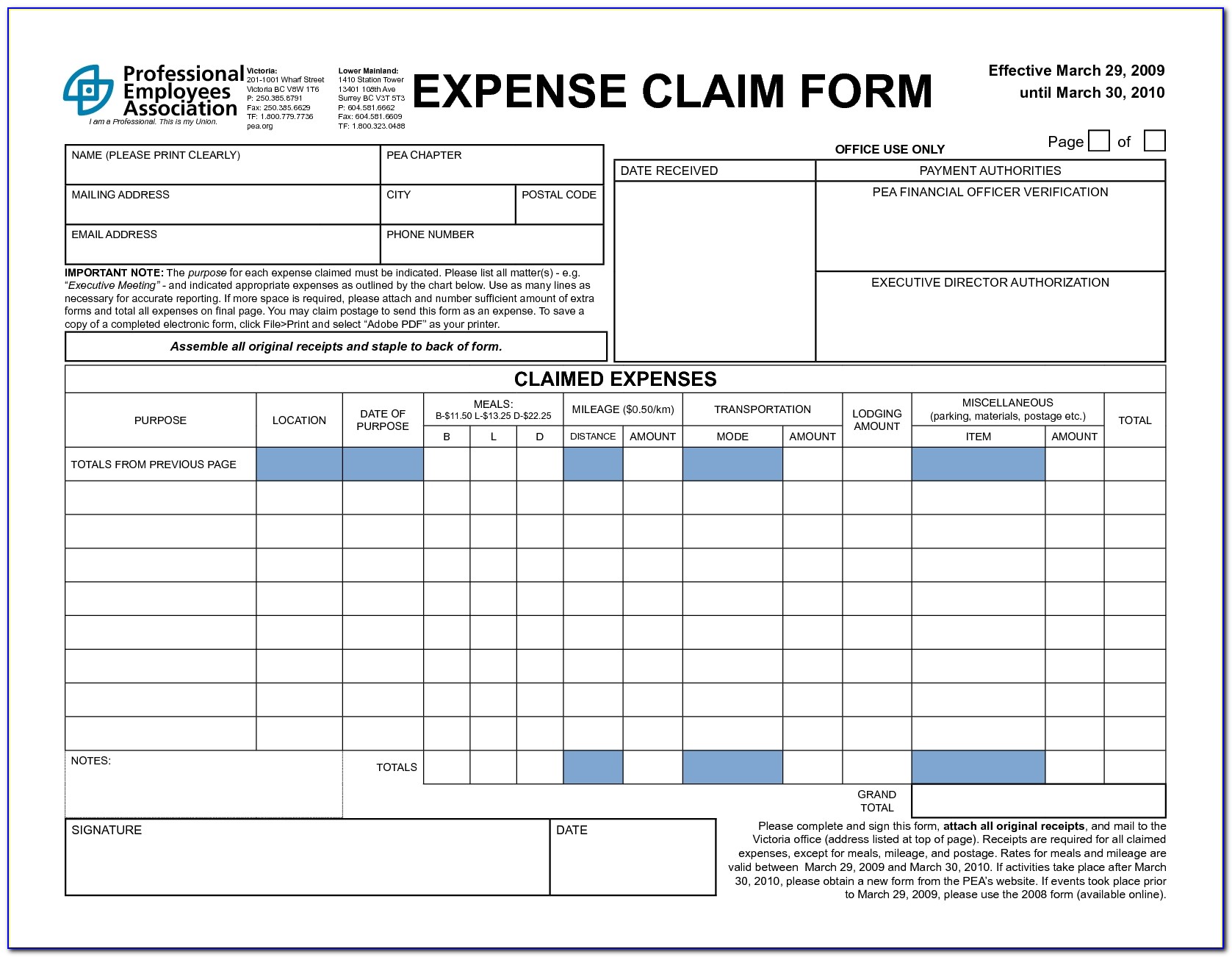 4 Expense Claim Form Templates Excel Xlts Sample Clain Template With Expense Claim Form Excel