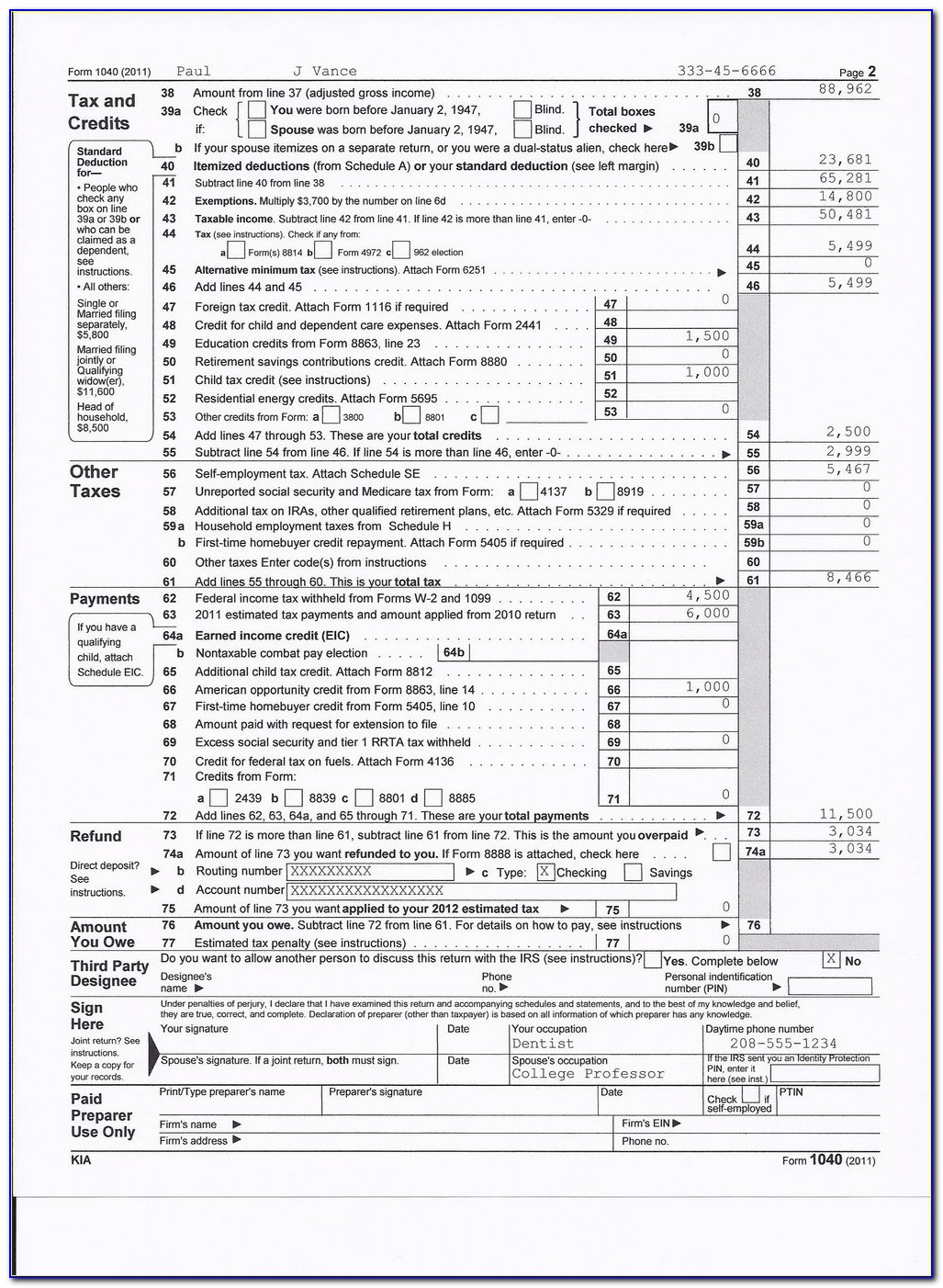1040ez 2014 Form And Instructions