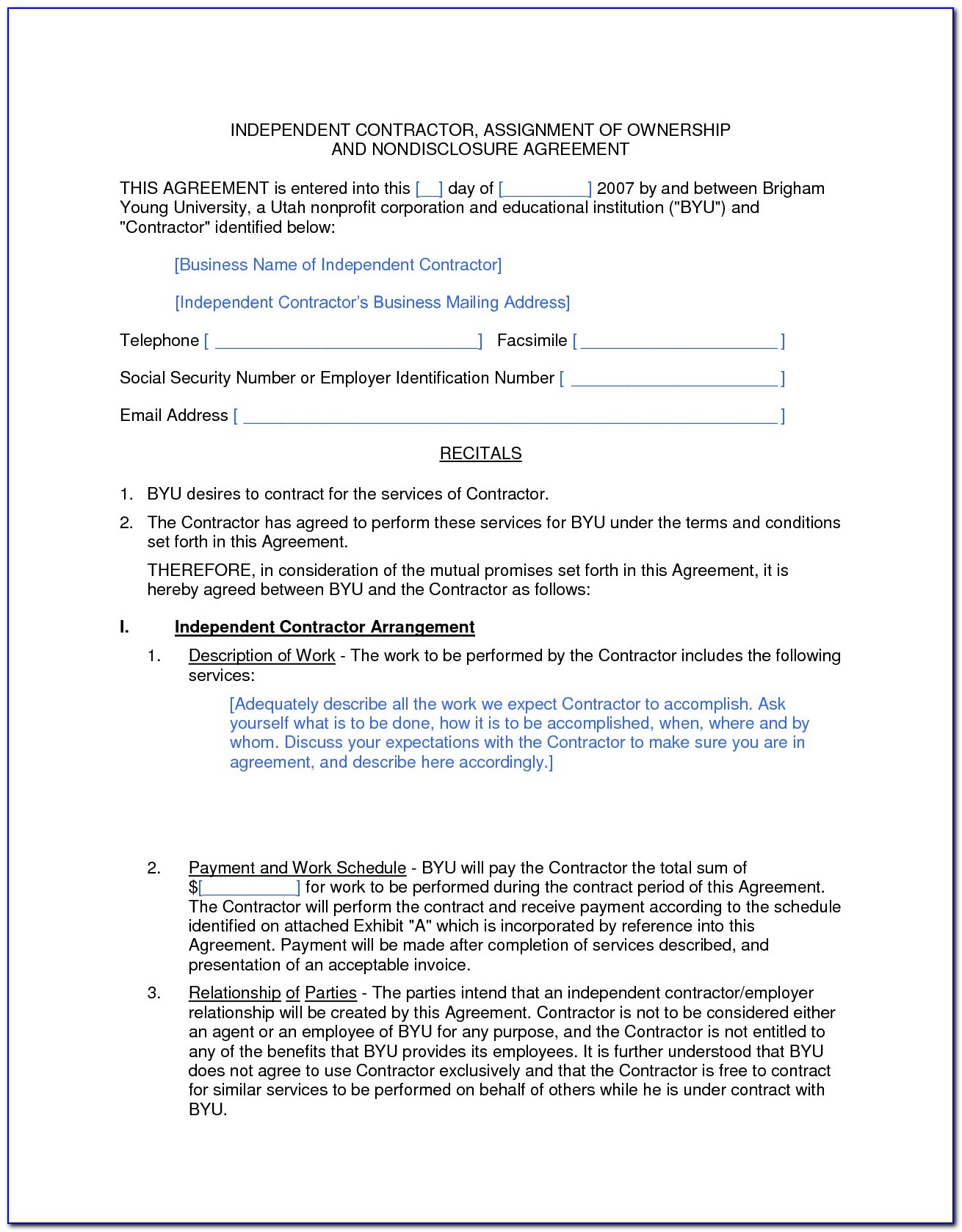 1099 Form 2015 Independent Contractor