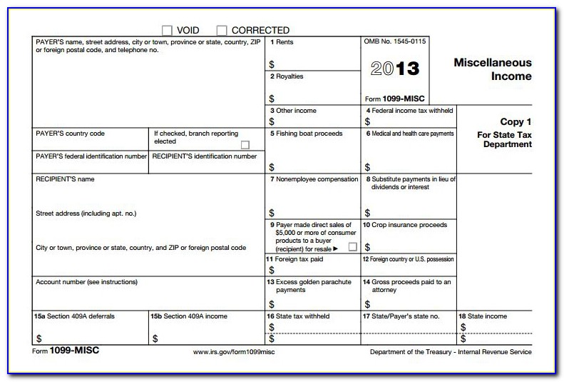 1099 Form For Independent Contractors 2018