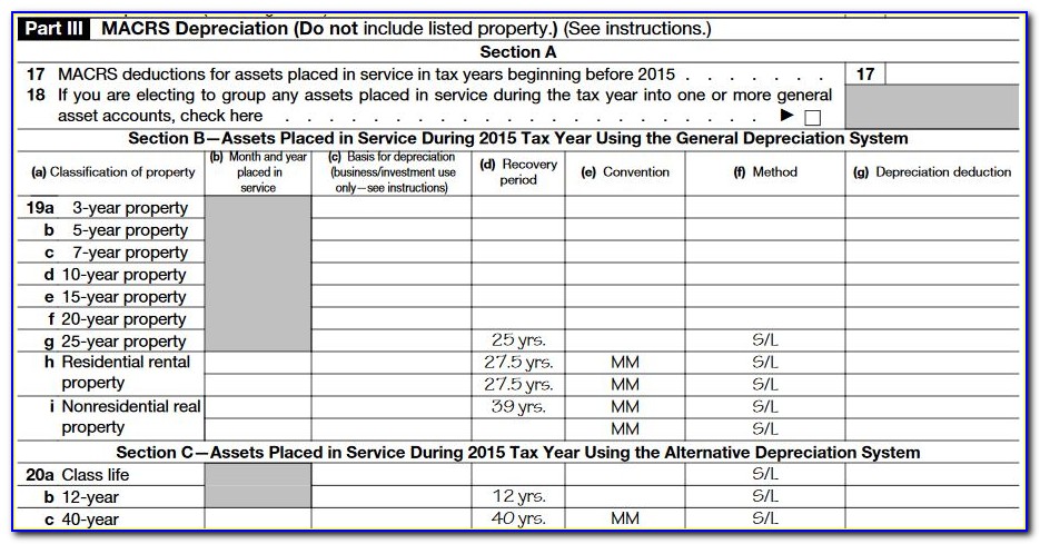 2014 Irs Form 4562 Instructions
