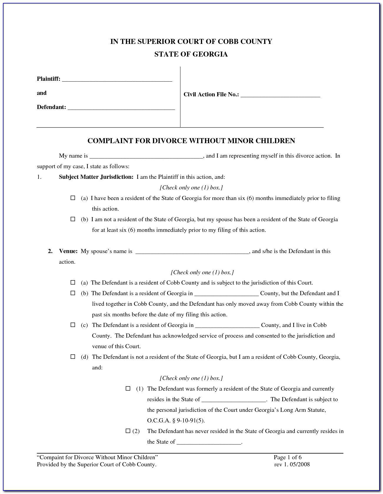 Absolute Divorce Forms Nc
