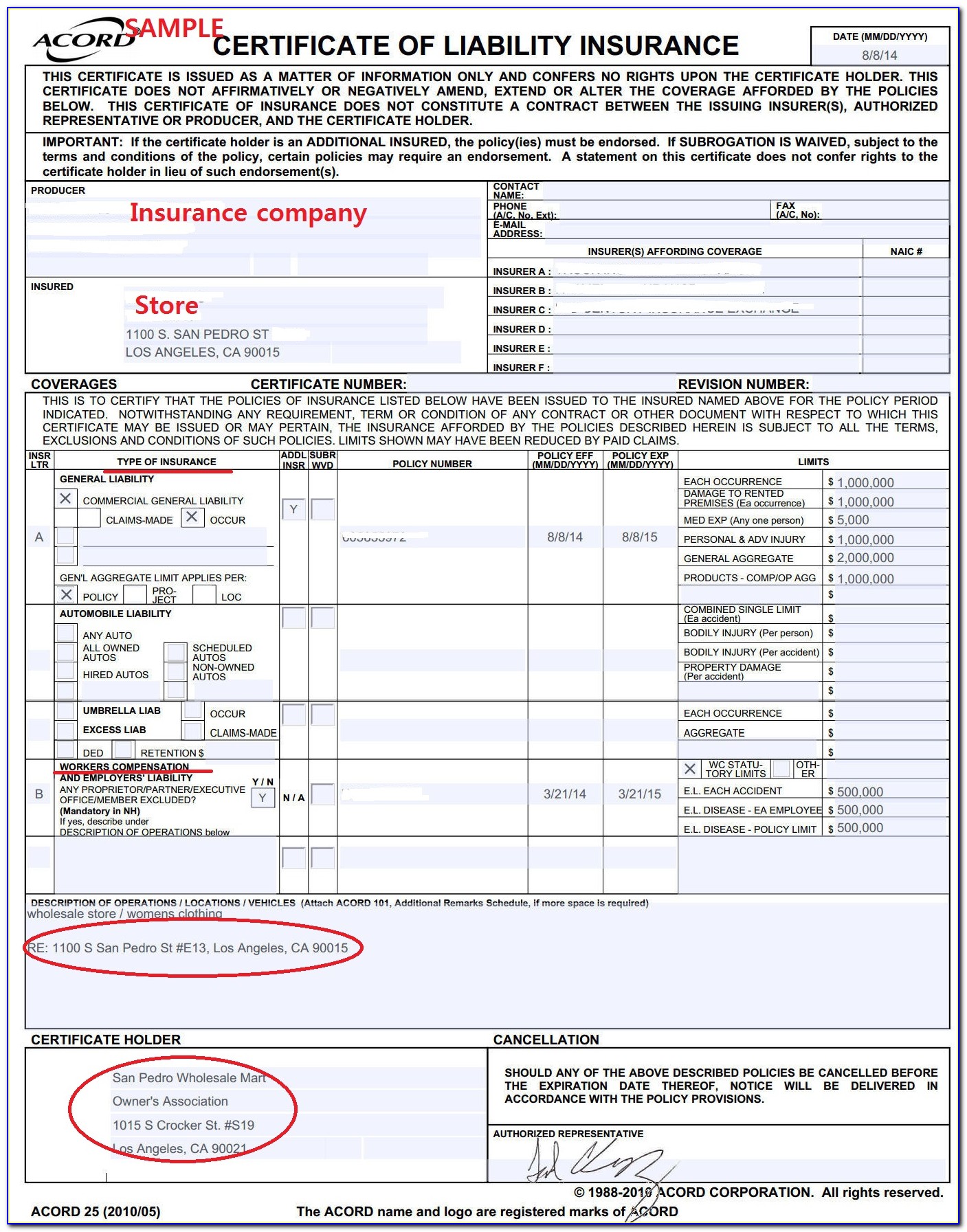 Acord General Liability Claim Form Fillable