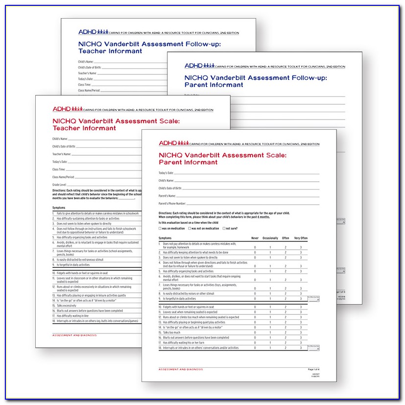 Adhd Evaluation Form For Child