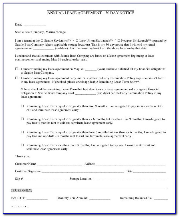 Annual Lease Agreement Form