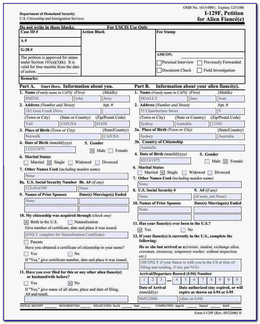 Application Form For Fiance Visa Australia