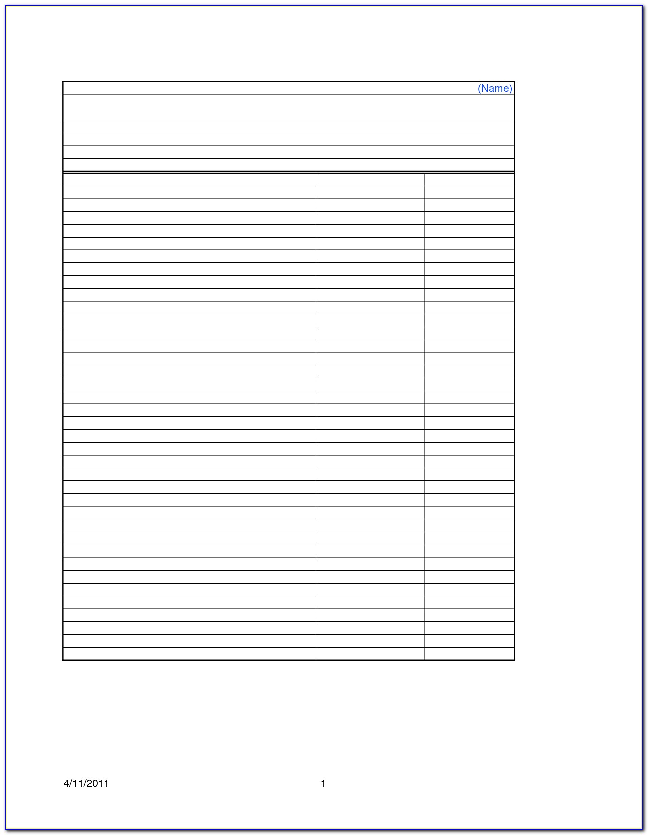 Blank Balance Sheet Form