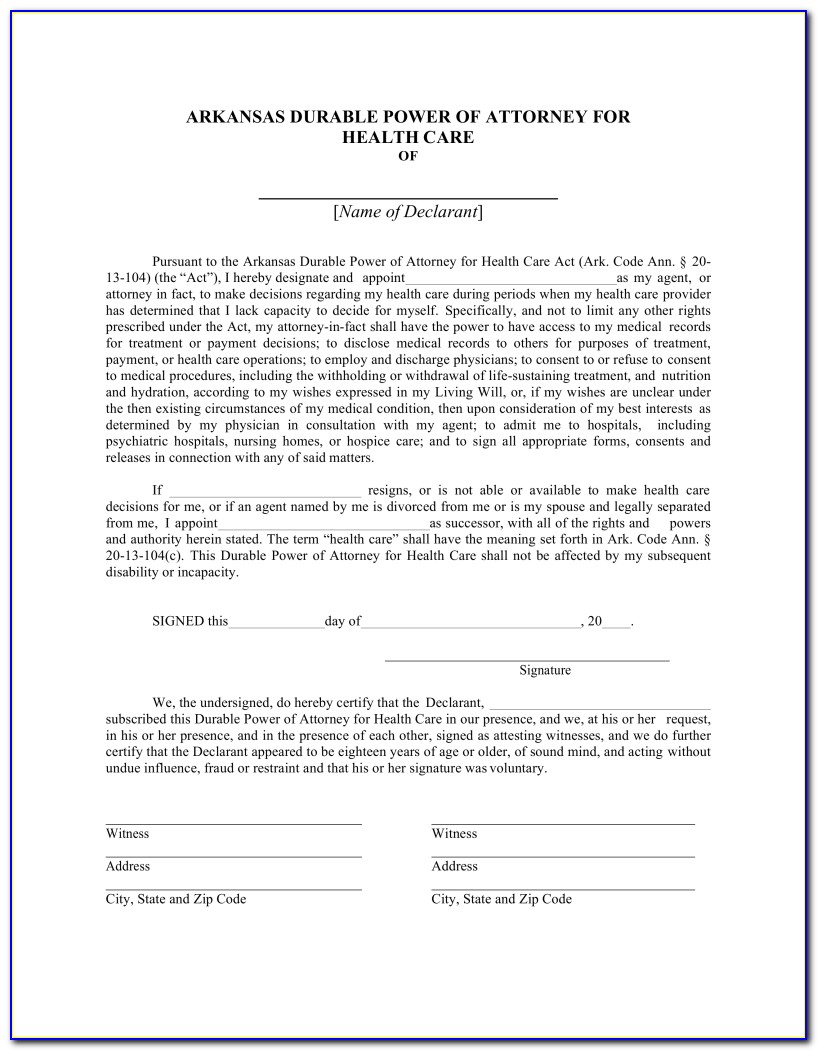 Blank Durable Power Of Attorney Form Wisconsin