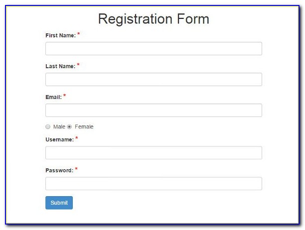 Bootstrap Student Registration Form Template Free Download