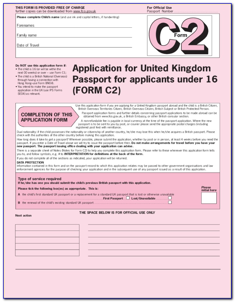 British Passport Renewal Forms Download