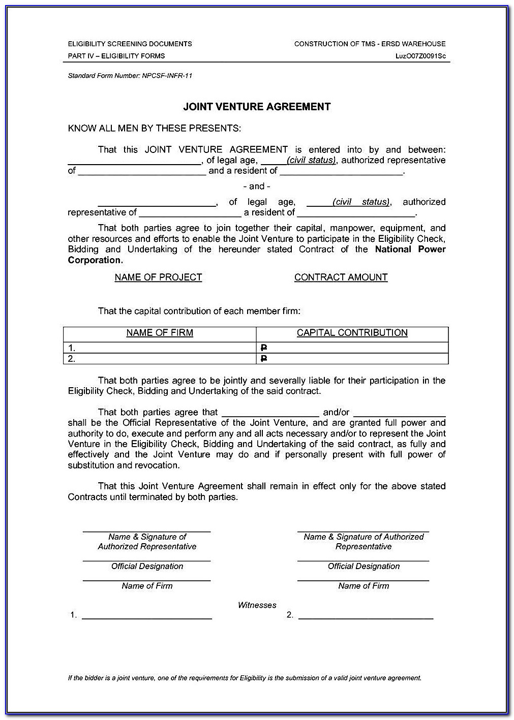 Brokerage Agreement Form