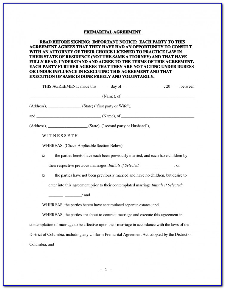 California Prenuptial Agreement Form Download Free