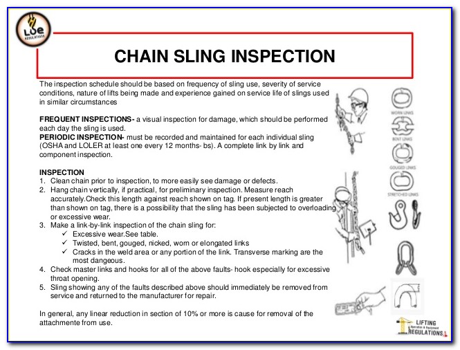 Chain Sling Inspection Form