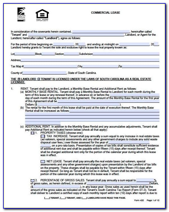Commercial Lease Application Form Pdf
