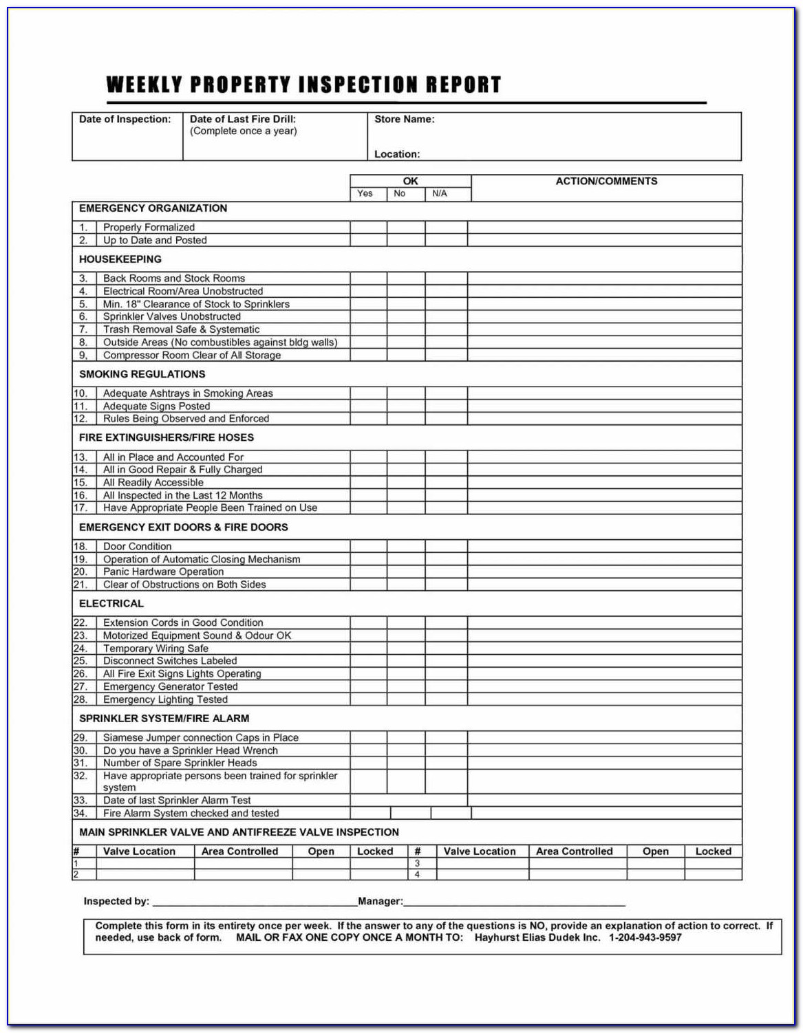 Commercial Property Inspection Report Template And 50 Unique