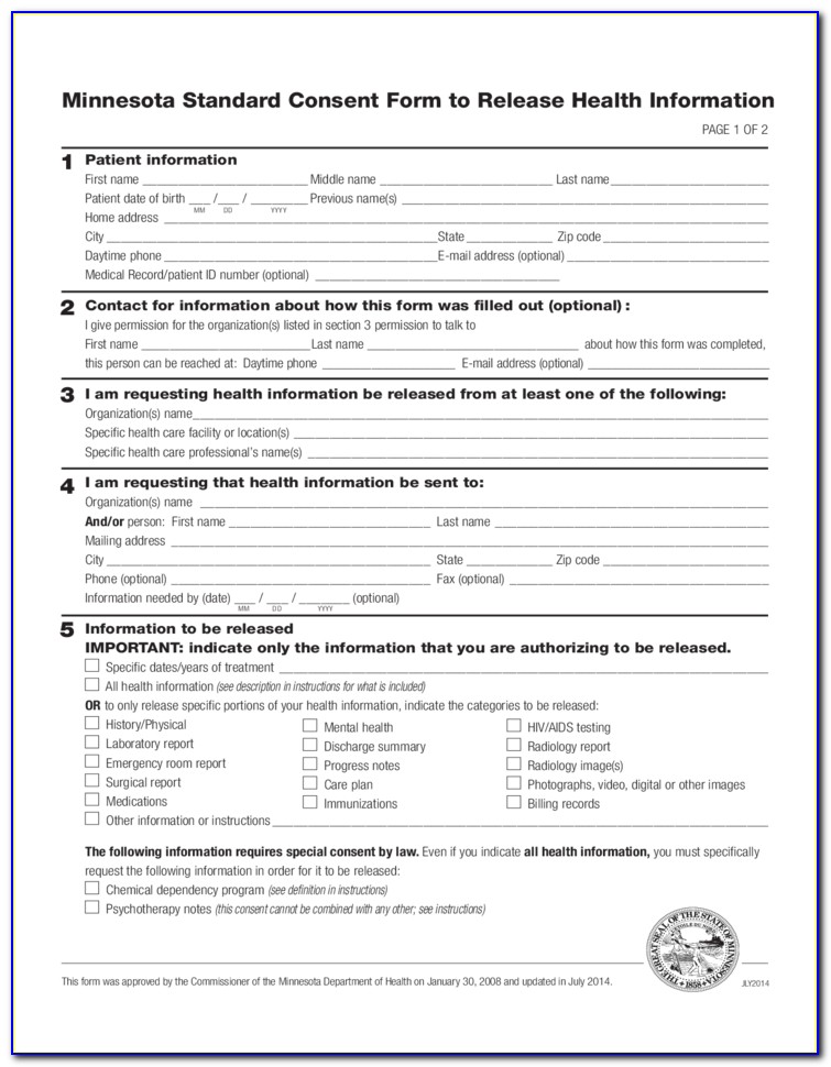 Continuing Health Care Consent Form