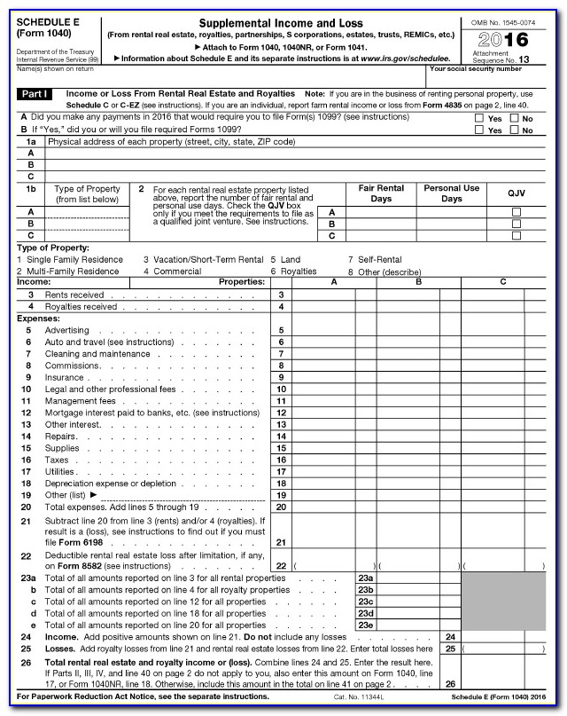 Copy Of Schedule A Form 1040