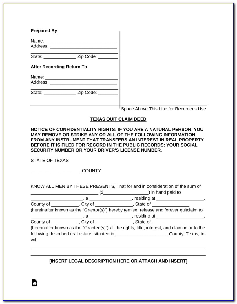 Download Quit Claim Deed Form Florida