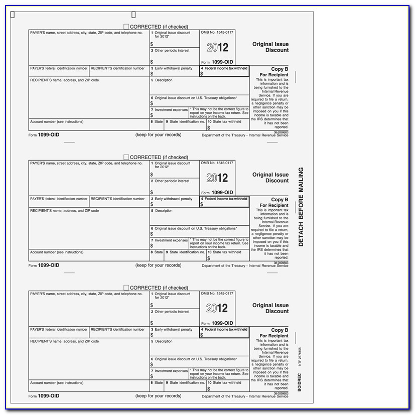 Federal Tax Form 1099 Int